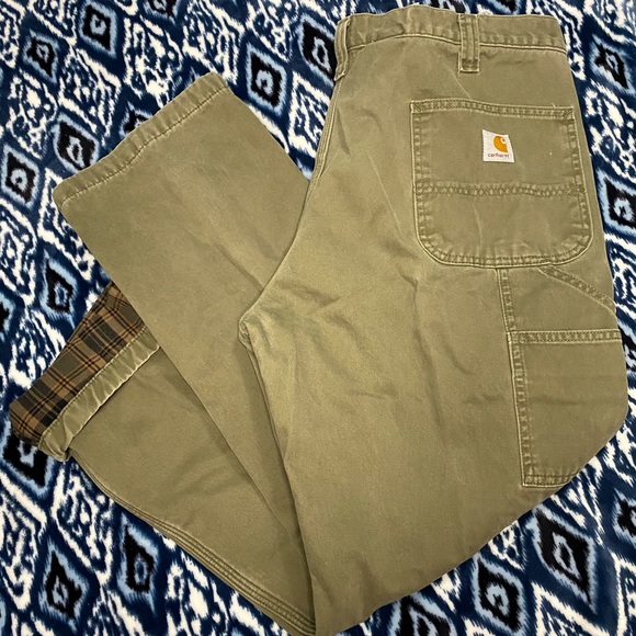 Men’s Carhartt lined carpenters jeans 38x30